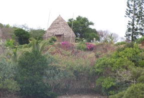 Native hut overlooking Baie de la Tortue