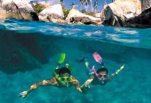 Snorkelling fun in the BVIs