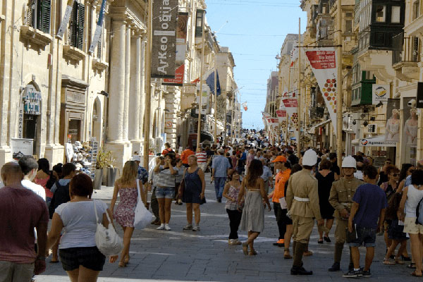 Shopping street, Valletta
