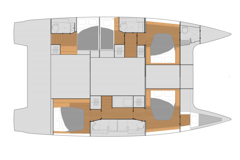 Tanna 47 Quintet cabin layout