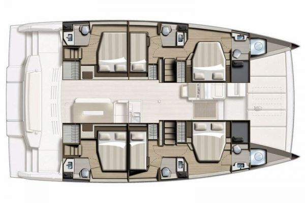 Bali 4.8 6-cabin layout