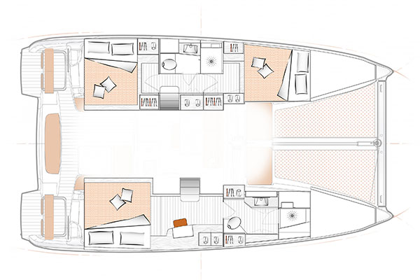 Excess 11 3-cabin layout