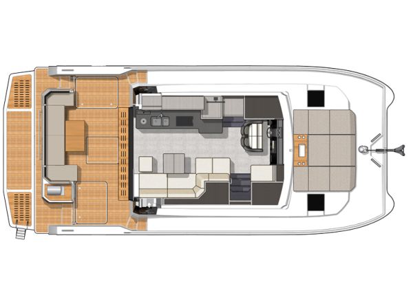 Saloon and cockpit layout