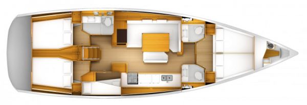 Sun Odyssey 519 10 berth layout