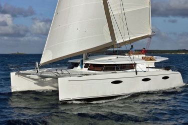 Sanya 57 under sail