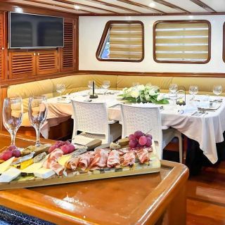 Fine dining is a feature of today's gulet charter