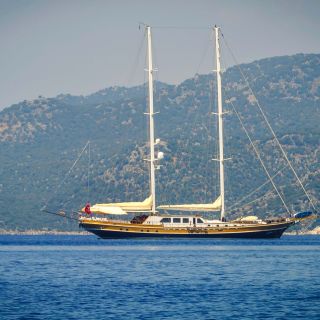A gulet on the Turkish coast
