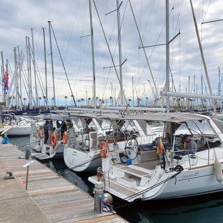 Charter boats line up ready for another season