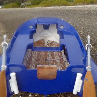 Rear view shows rowing setup