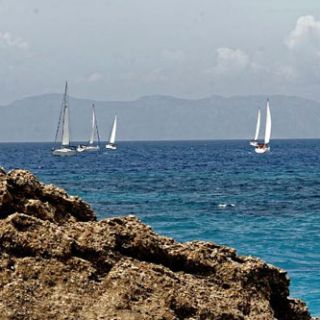 A flotilla sets sail for another day in the Ionians