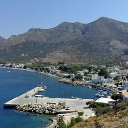 Livadhia village and anchorage, Tilos