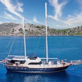 A gulet of the 2020s -  luxury motor sailing