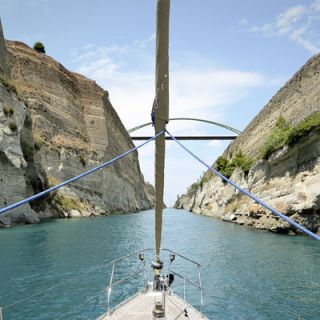 Sailing through the Corinth Canal