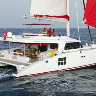 An experienced crew is what's required on the big cat Sunreef 70 