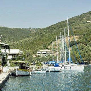 Tied up at Sivota, Lefkas Island