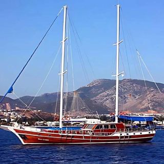 A traditional gulet made for charter pre-2000, and typicaly refurbished recently