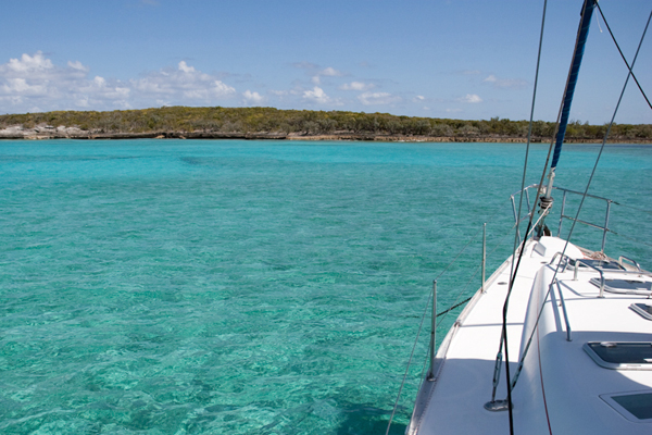 Approaching Great Abacos, Bahamas