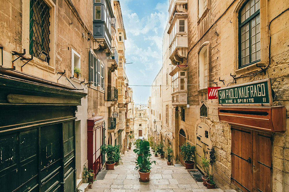 Historical street scene, Malta