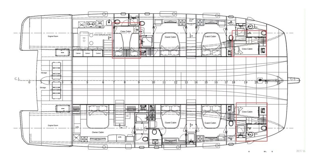 Heysea 80 cabin layout
