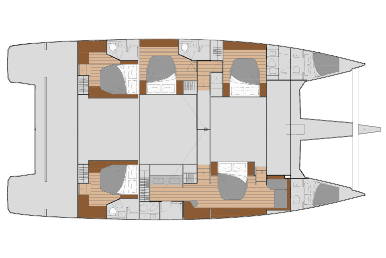 Allegria 67 Yellow cabins including crew