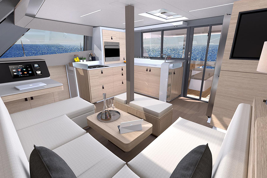 Aventura 45 saloon aft