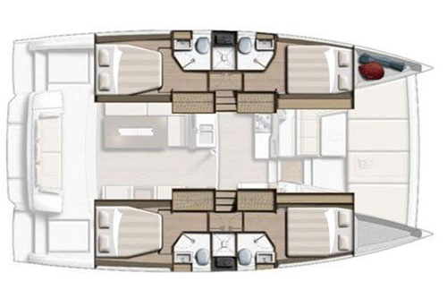 Bali 4.2 layout 4 cabin bathroom