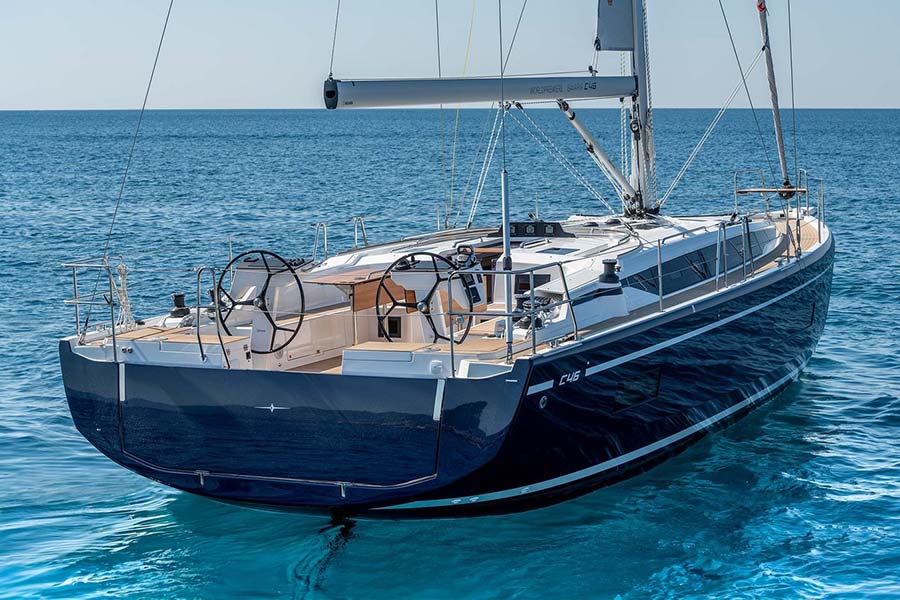 Bavaria C46 at anchor