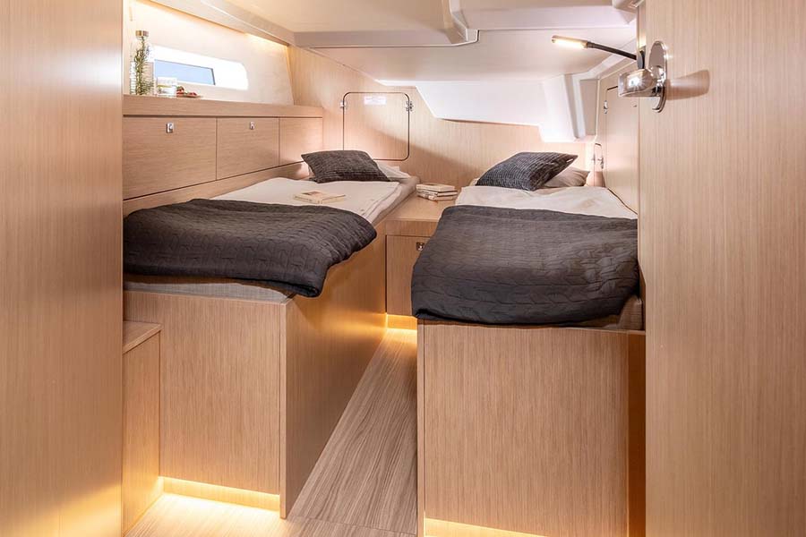 Bavaria C46 twin cabin easily convertable to a double