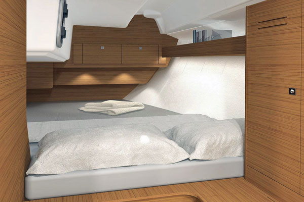 Dufour 360 cabin aft