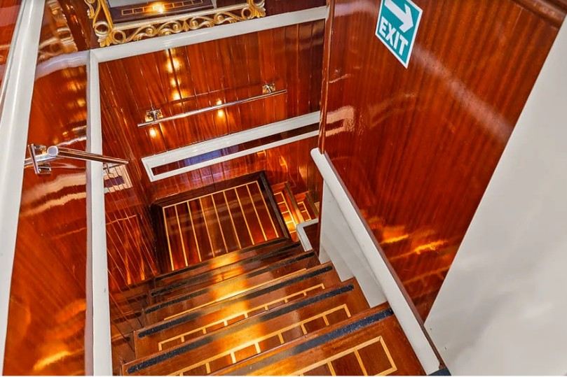 Gulet Esma Sultan down to cabin deck