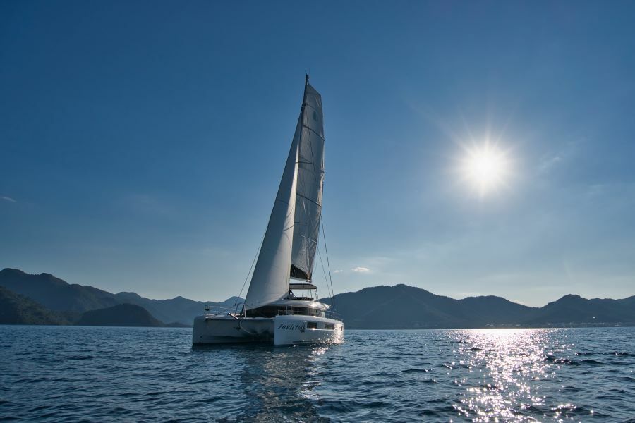 Lagoon 50 Invictus II under sail