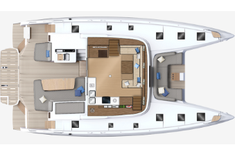 Lagoon 55 6 saloon & cockpit