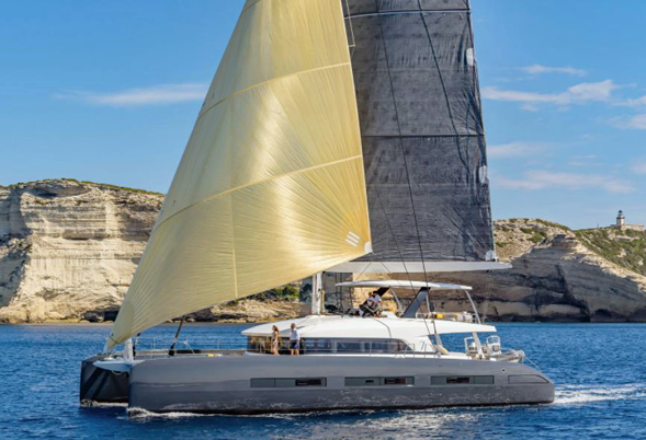 Lagoon Seventy 7 under sail