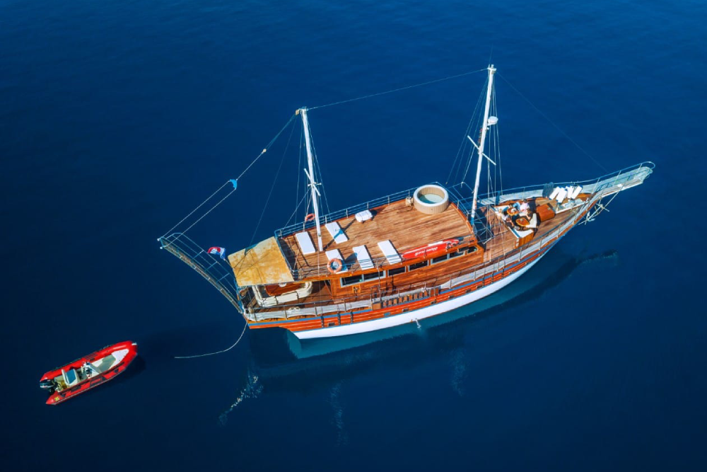Trebenna gulet at anchor