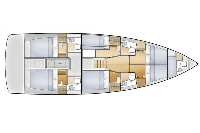 Sun Loft 47 cabin layout