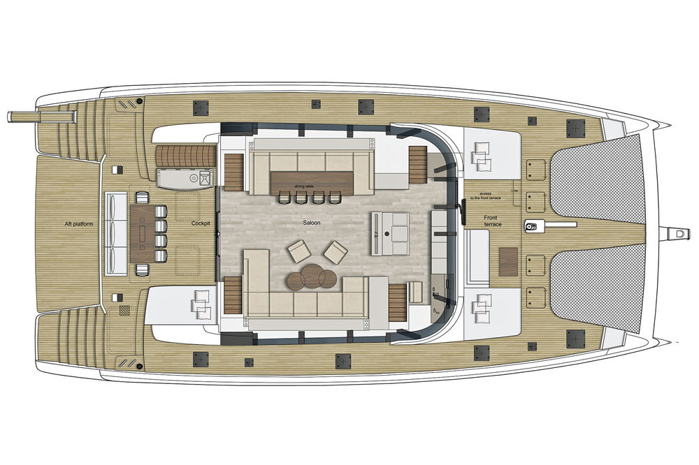 Sunreef-80 saloon layout