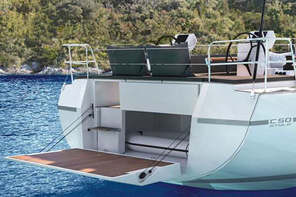 Bavaria C55 swim platform