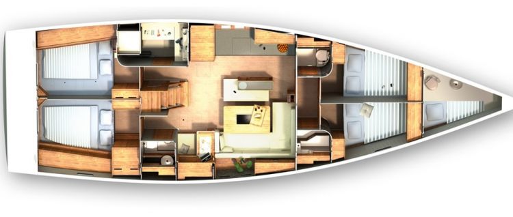 Hanse 505 Layout