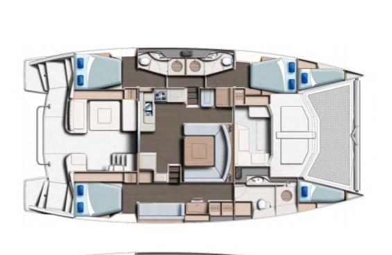 Leopard 48 - 4+2 Cabin Layout