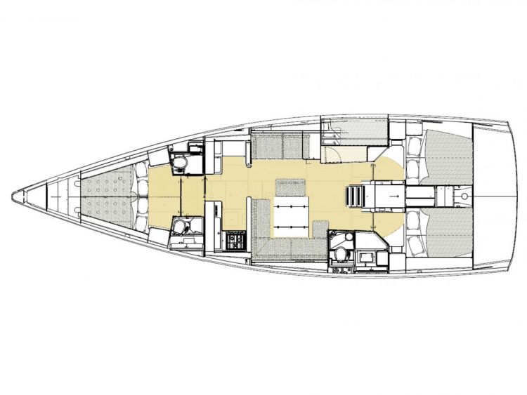 Dufour 520 Layout