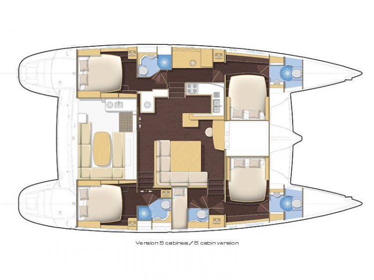 Lagoon 500 - 'Moonlight' - Layout