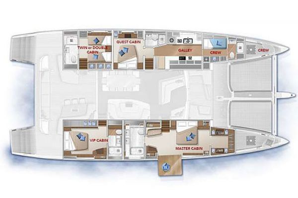 Lagoon Seventy 7 Adriatic Dragon layout