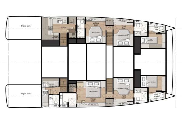 Sunreef 70 Alteya cabin layout