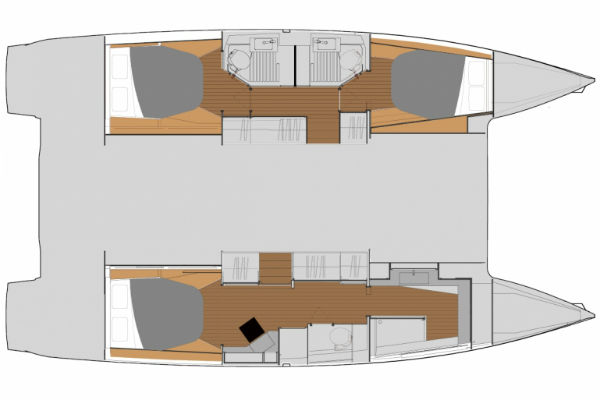 Astrea 42 - 3 Cabin Layout