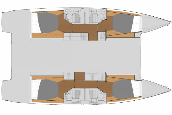 Astrea 42 - 4 Cabin Layout