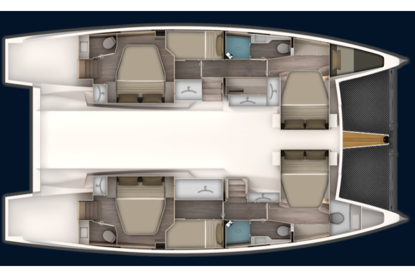 Aventura 45  4 double, 2 bunk