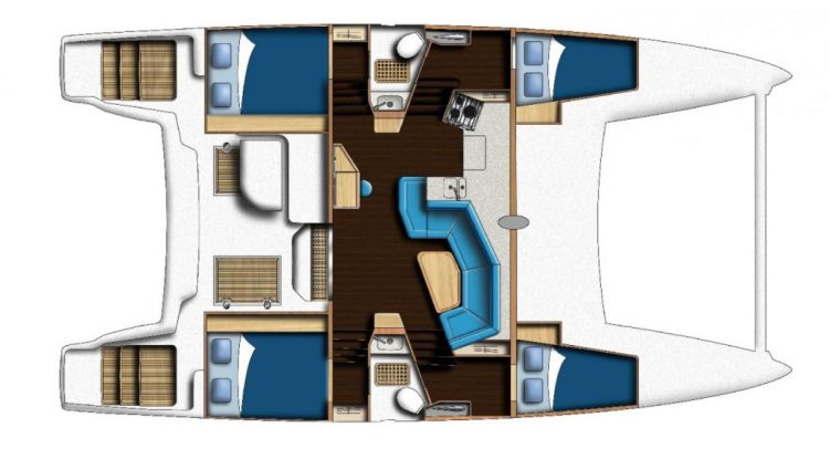 Catana 42 - 4 Cabin Layout