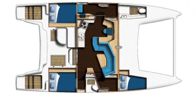 Catana 42 - 3 Cabin Layout