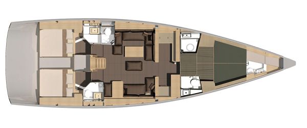 Dufour 56 layout 4 double & i single