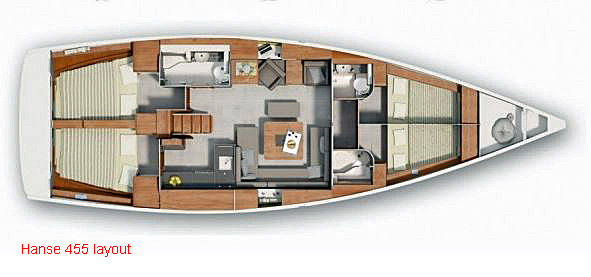 Hanse 455 Layout